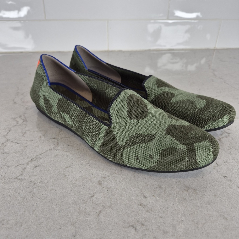 Rothy's Shoes The Loafer Womens‎ Size 8.5 8 Green Camo Flat